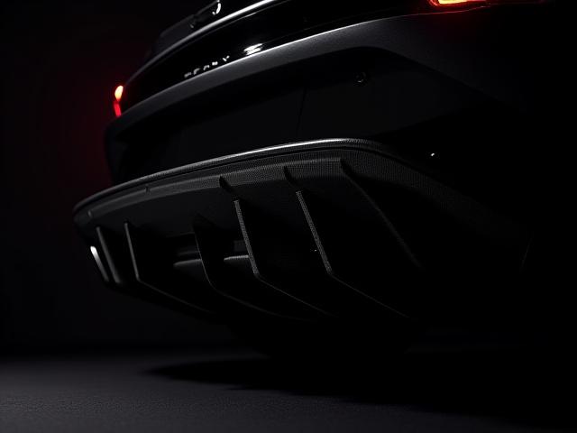 Aggressive carbon fiber rear diffuser on an exotic vehicle