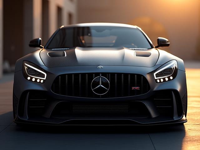 Vented carbon fiber hood on a performance car