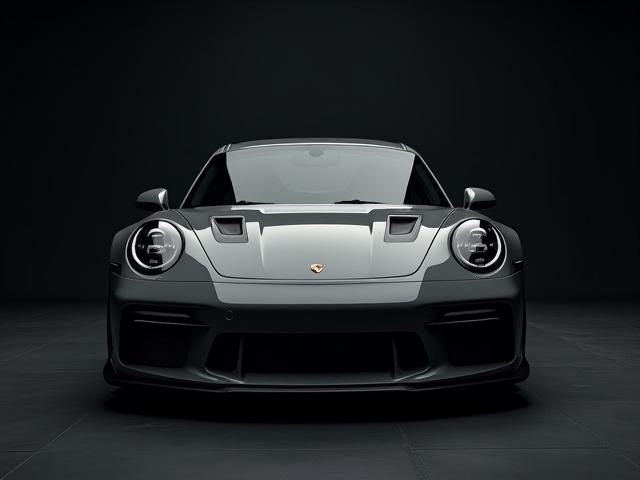 Porsche 992 with AF-GT kit, aggressive front view