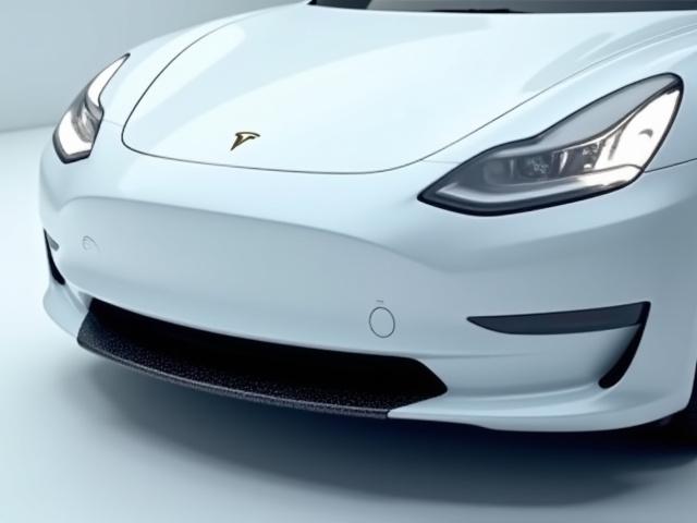 Tesla Model 3 with Aether Fiber carbon fiber front lip