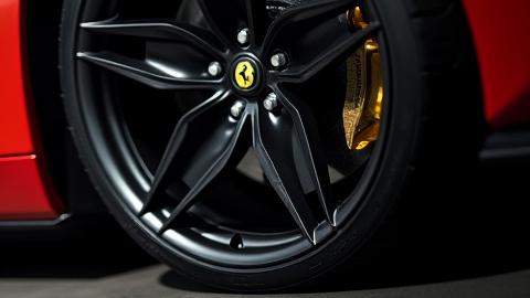Close-up of a custom forged wheel on the 'Aether' Ferrari SF90